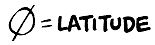 Phi = Latitude